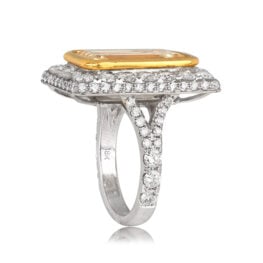 Fancy Yellow Emerald Cut Diamond Ring - Paterson Ring