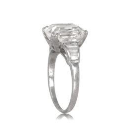 Emerald Cut Diamond Platinum Engagement Ring - Sanremo Ring
