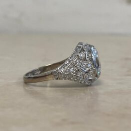 Antique ring circa 1920s with large center diamond Clearfield Ring DAKA1
