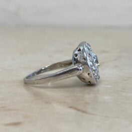 Old European cut center diamond of 1.20 carats platinum ring Canova Ring DAKA3