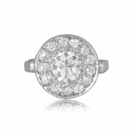 1.20 carat center diamond with diamond halo ring Canova Ring DAKA3