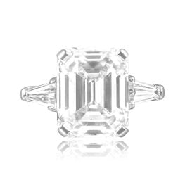 6.13 Emerald cut diamond platinum accent Silleda Ring DS205 TV