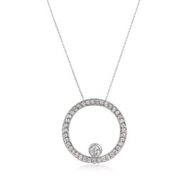 Circular Round Brilliant Cut Diamond Pendant - Somerstown Pendant dyl31 TV