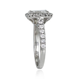 Emerald Cut Diamond Halo Engagement Ring - Springvale Ring DYL56 TVS