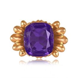 Retro rose gold and 8.47 carat amethyst ring Alba Ring EF-R1058