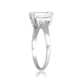 1.51 carat Emerald Cut center Diamond accent design Crestline Ring EO-2610