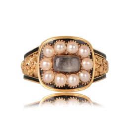 Top View Rare and Beautiful original Georgian Era ring 13222