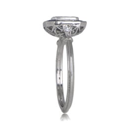 Art Deco Style Emerald Cut Diamond and Sapphire Ring Pacific Ring GS168