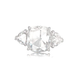 GIA-Certified Cushion Shaped Antique Rose-Cut Engagement Ring HER4
