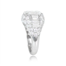 Signed Bulgari 5.02ct Emerald Cut Diamond Engagement Ring HER602 TSV