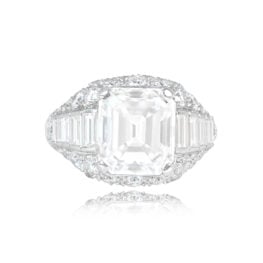 Signed Bulgari GIA Certified 5.02ct Emerald Cut Diamond Ring HER602 TV