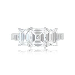Emerald Cut Three Stone Engagement Ring - Lansdale Ring HER607 TV