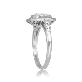 1.26 Emerald Cut Diamond diamond Halo Belfonte Ring JD3155l-TSV