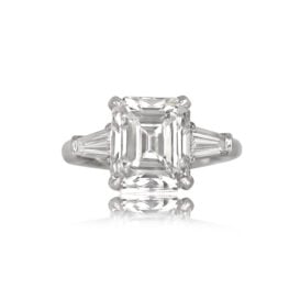 GIA-Certified 5.92 Carat Tiffany Diamond Engagement Ring Top View KAV532
