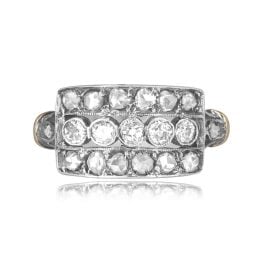 Edwardian era ring with crafted in platinum on yellow gold Lasca Ring OCT2569