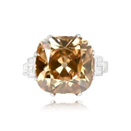 13.03ct Fancy Dark Brown Yellow Diamond Ring - Rockwell Ring RJ-05 TV