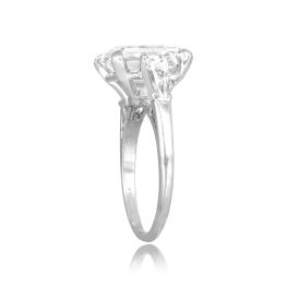 GIA 5.49ct Emerald Cut center Diamond diamond accents Karval Ring RJ-5J1050-TSV