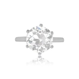 4.04ct Old European Cut Diamond Ring - Carthage Ring 167RJ TV