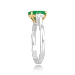 0.98ct Cushion Cut Emerald and Diamond Cional Ring RKK2293581 top side view photo