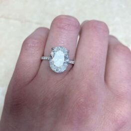 Oval Cut Diamond Platinum Engagement Ring Salamanca Ring F2