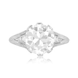 Top View Art Deco Era Platinum Engagement Ring SB0533