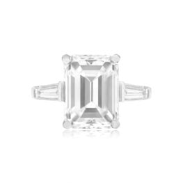 Top View Emerald Cut Diamond Ring San Antonio Ring SB614