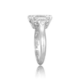 4.01 carat gia certified emerald cut center diamond Harry Winston Ring SB6277