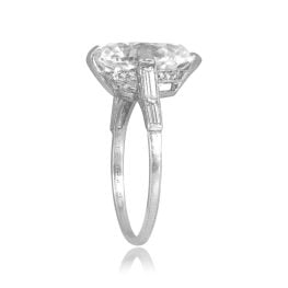 Art Deco GIA 4.06 carat center Pear Diamond Perkasie Ring, Circa 1925 SBD4101a