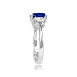 Platinum Sapphire and Diamond Ring Garita Ring Top Side View