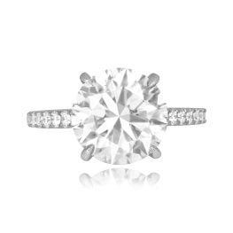 4.01 carat GIA certified center diamond with diamonds on under-gallery SH4ct2