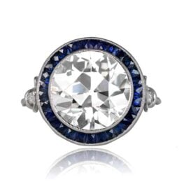 5ct Diamond and Halo Ring Golders Green Ring Top View SM315