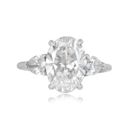 GIA Certified Oval Cut Diamond Ring - Shelburn Ring SPK103 Top View