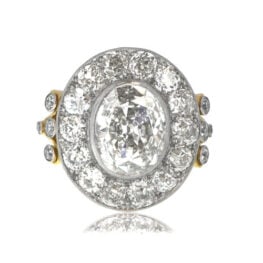 7 Carat diamond engagement ring with large halo